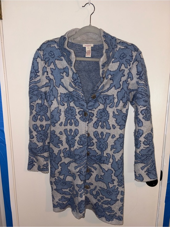 Sundance Sweaters - Sundance Blue Patterned Knit Cardigan